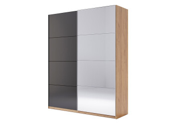 Skriňa s posuvnými dverami 1,5x2,1m (Dvere Mat Láva/Zrkadlo), séria N