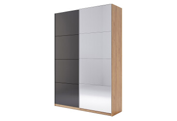 Skriňa s posuvnými dverami 1,5x2,4m (Dvere Mat Láva/Zrkadlo), séria N