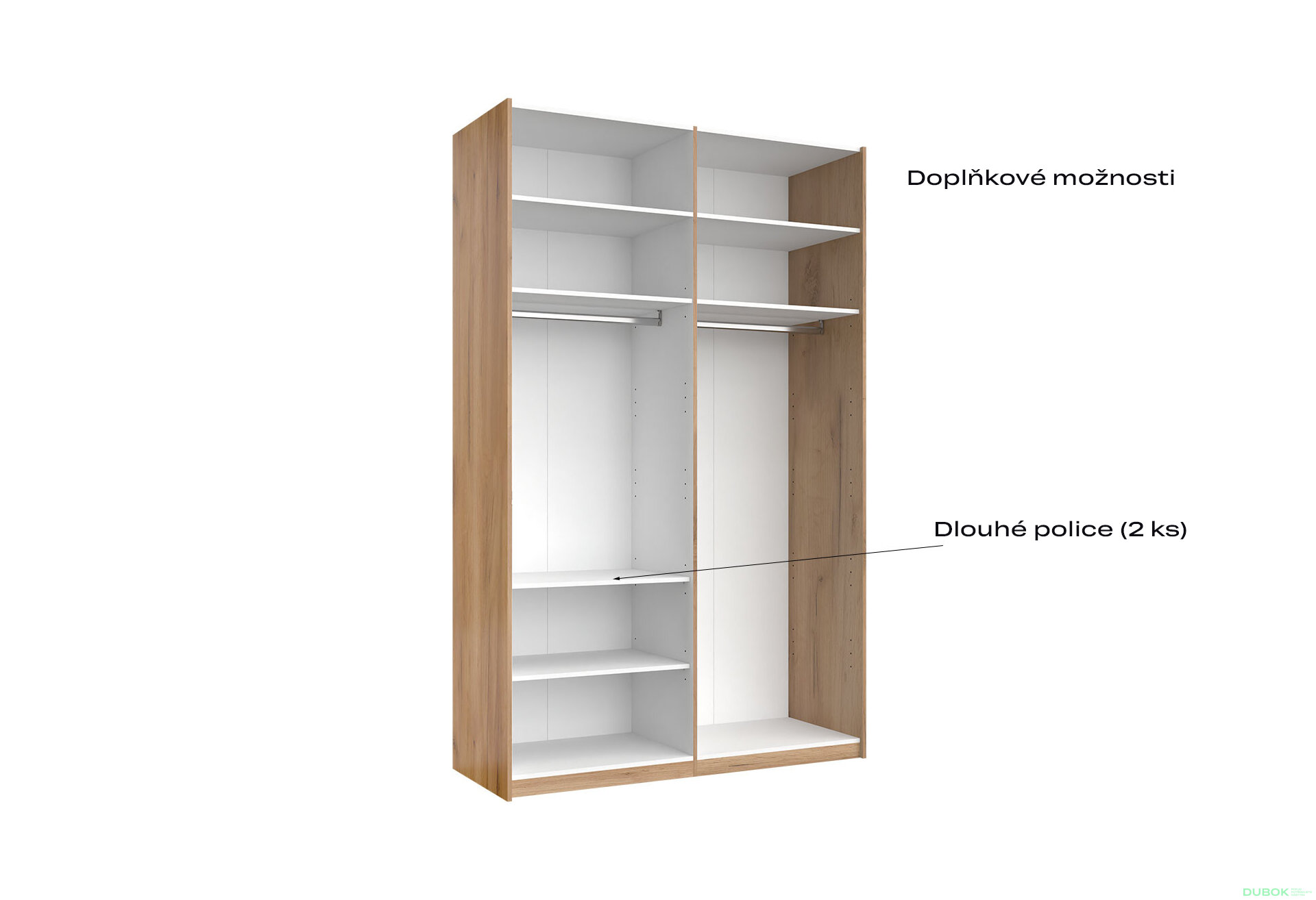 Fotografia 10 - Skriňa s posuvnými dverami 1,5x2,4m (Dvere Mat Láva/Zrkadlo), séria N Luna