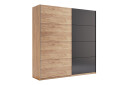 Skriňa s posuvnými dverami 2,0x2,1m (Dvere Dub Kraft/Mat Láva), séria N Luna - Fotografia 11 Fotografia 11 - Skriňa s posuvnými dverami 2,0x2,1m (Dvere Dub Kraft/Mat Láva), séria N Luna
