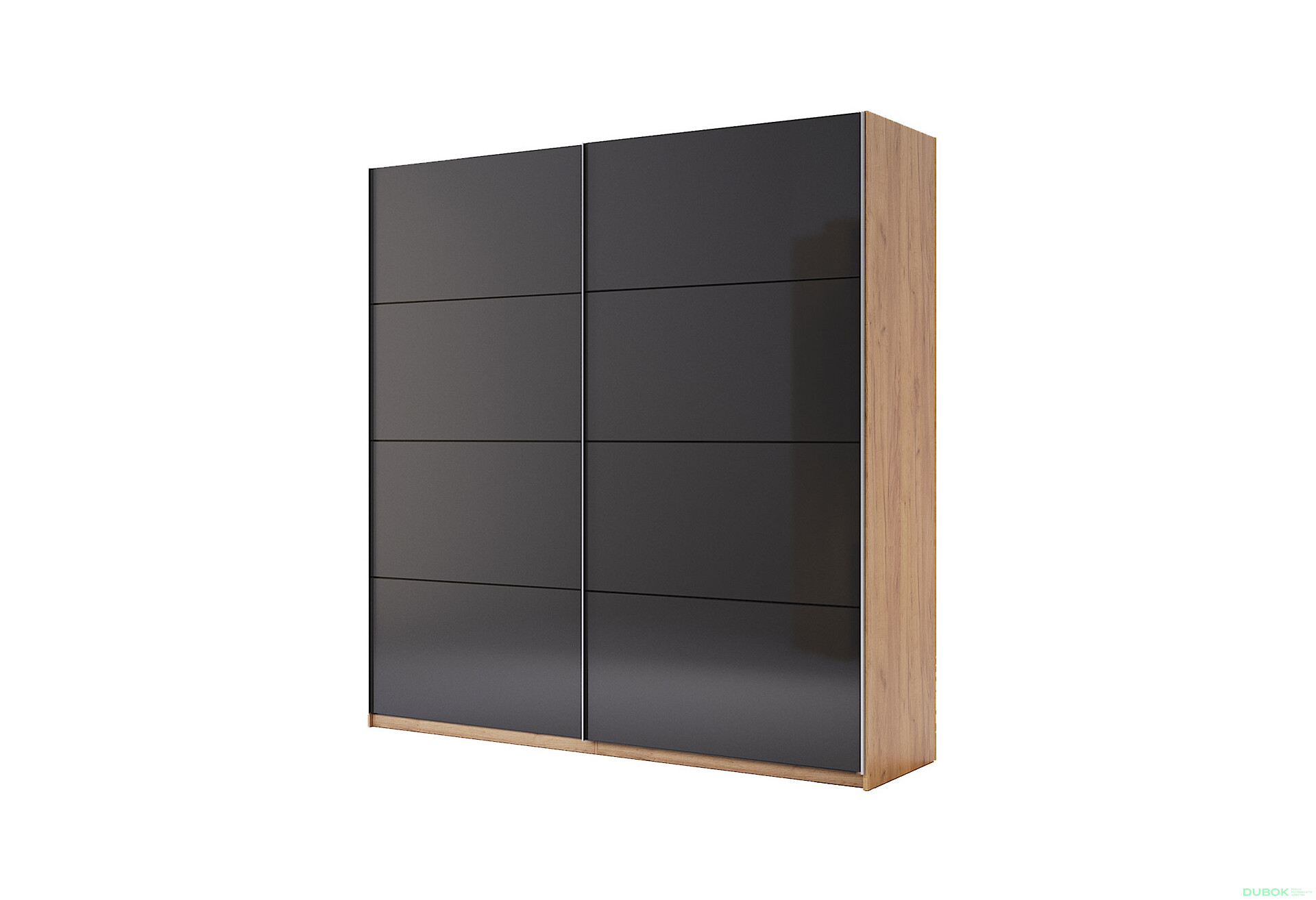 Skriňa s posuvnými dverami 2.0x2.1m (Dvere Mat Láva), séria N Luna - Fotografia 1 Fotografia 1 - Skriňa s posuvnými dverami 2.0x2.1m (Dvere Mat Láva), séria N Luna