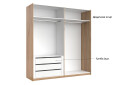 Skriňa s posuvnými dverami 2.0x2.1m (Dvere Mat Láva), séria N Luna - Fotografia 16 Fotografia 16 - Skriňa s posuvnými dverami 2.0x2.1m (Dvere Mat Láva), séria N Luna