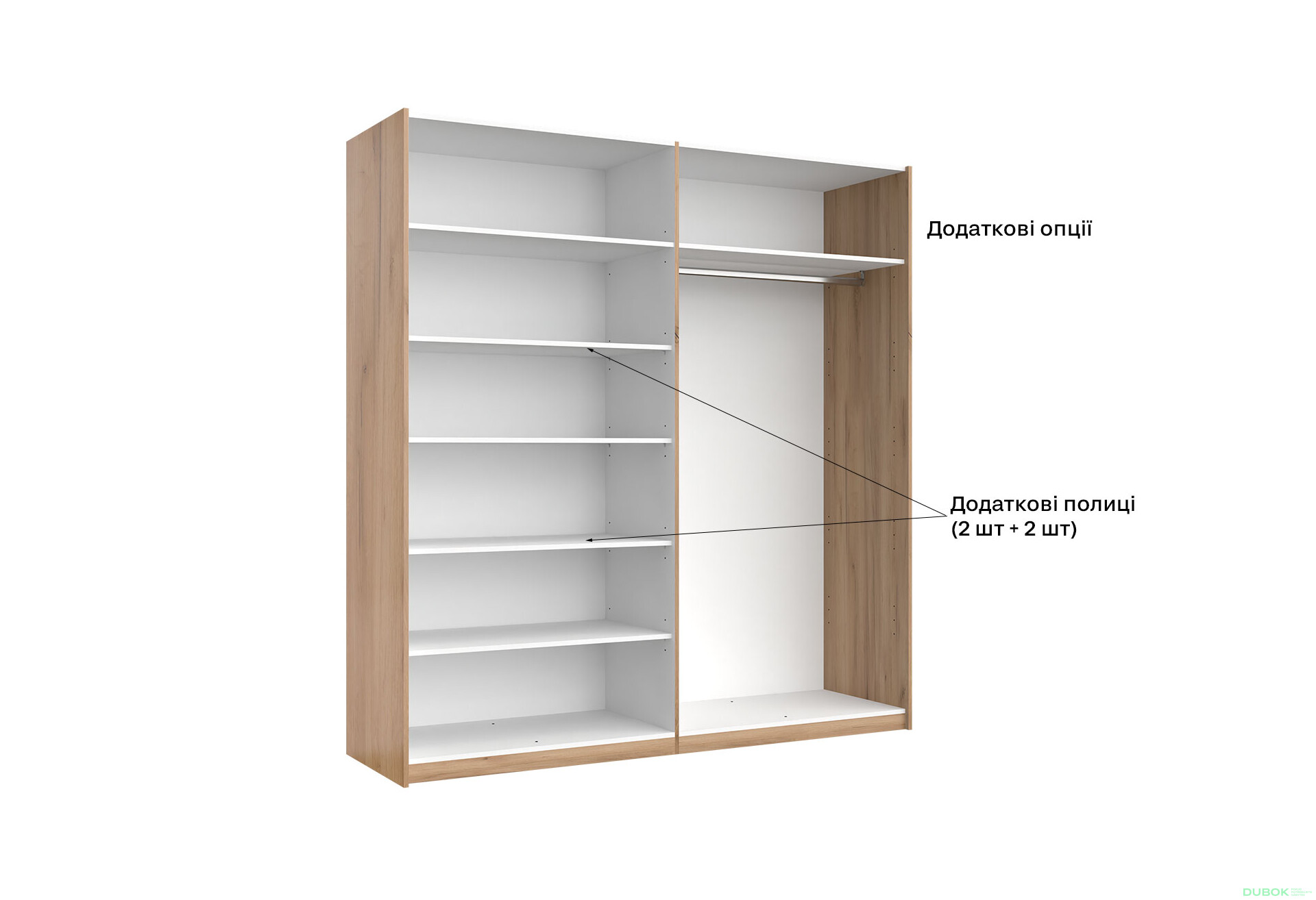 Skriňa s posuvnými dverami 2.0x2.1m (Dvere Mat Láva), séria N Luna - Fotografia 6 Fotografia 6 - Skriňa s posuvnými dverami 2.0x2.1m (Dvere Mat Láva), séria N Luna