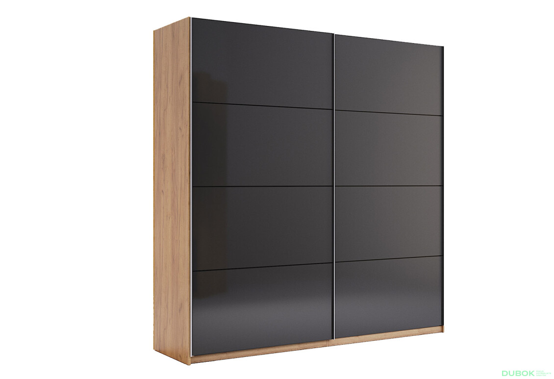 Skriňa s posuvnými dverami 2.0x2.1m (Dvere Mat Láva), séria N Luna - Fotografia 11 Fotografia 11 - Skriňa s posuvnými dverami 2.0x2.1m (Dvere Mat Láva), séria N Luna