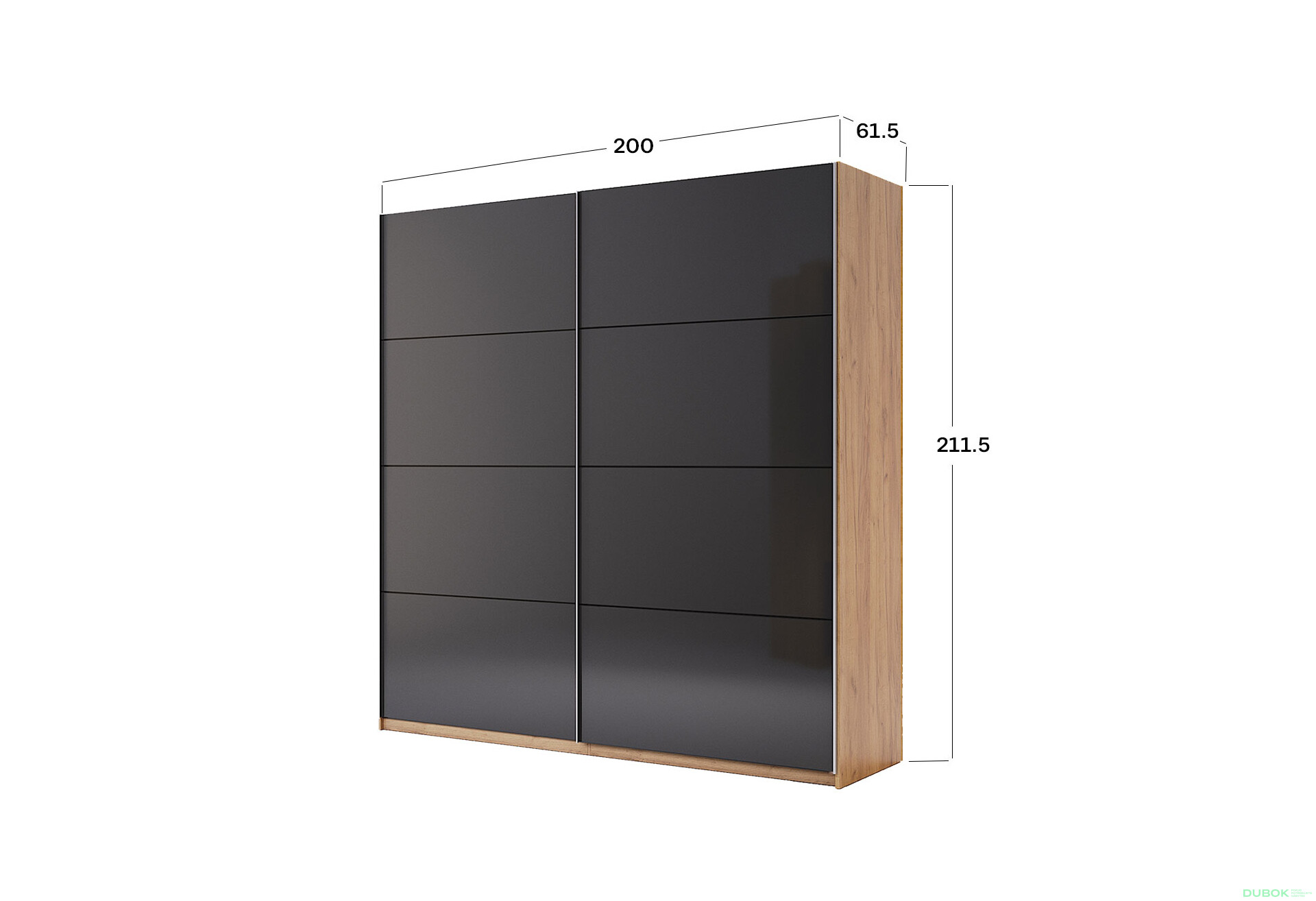 Fotografia 10 - Skriňa s posuvnými dverami 2.0x2.1m (Dvere Mat Láva), séria N Luna