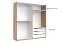 Skriňa s posuvnými dverami 2.0x2.1m (Dvere Mat Láva), séria N Luna - Fotografia 12 Fotografia 12 - Skriňa s posuvnými dverami 2.0x2.1m (Dvere Mat Láva), séria N Luna
