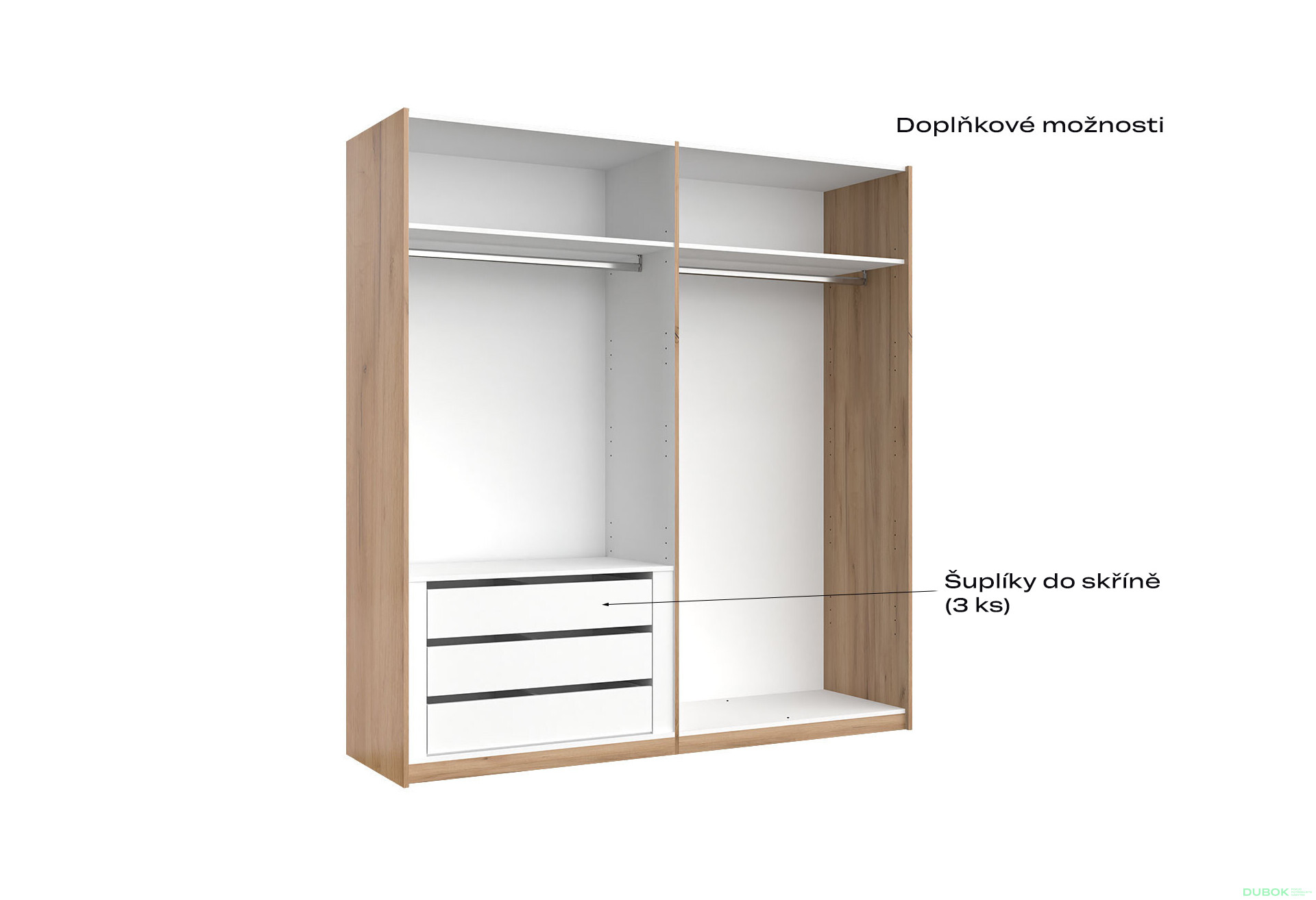 Skriňa s posuvnými dverami 2.0x2.1m (Dvere Mat Láva), séria N Luna - Fotografia 8 Fotografia 8 - Skriňa s posuvnými dverami 2.0x2.1m (Dvere Mat Láva), séria N Luna