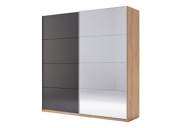 Skriňa s posuvnými dverami 2,0x2,1m (Dvere Mat Láva/Zrkadlo), séria N