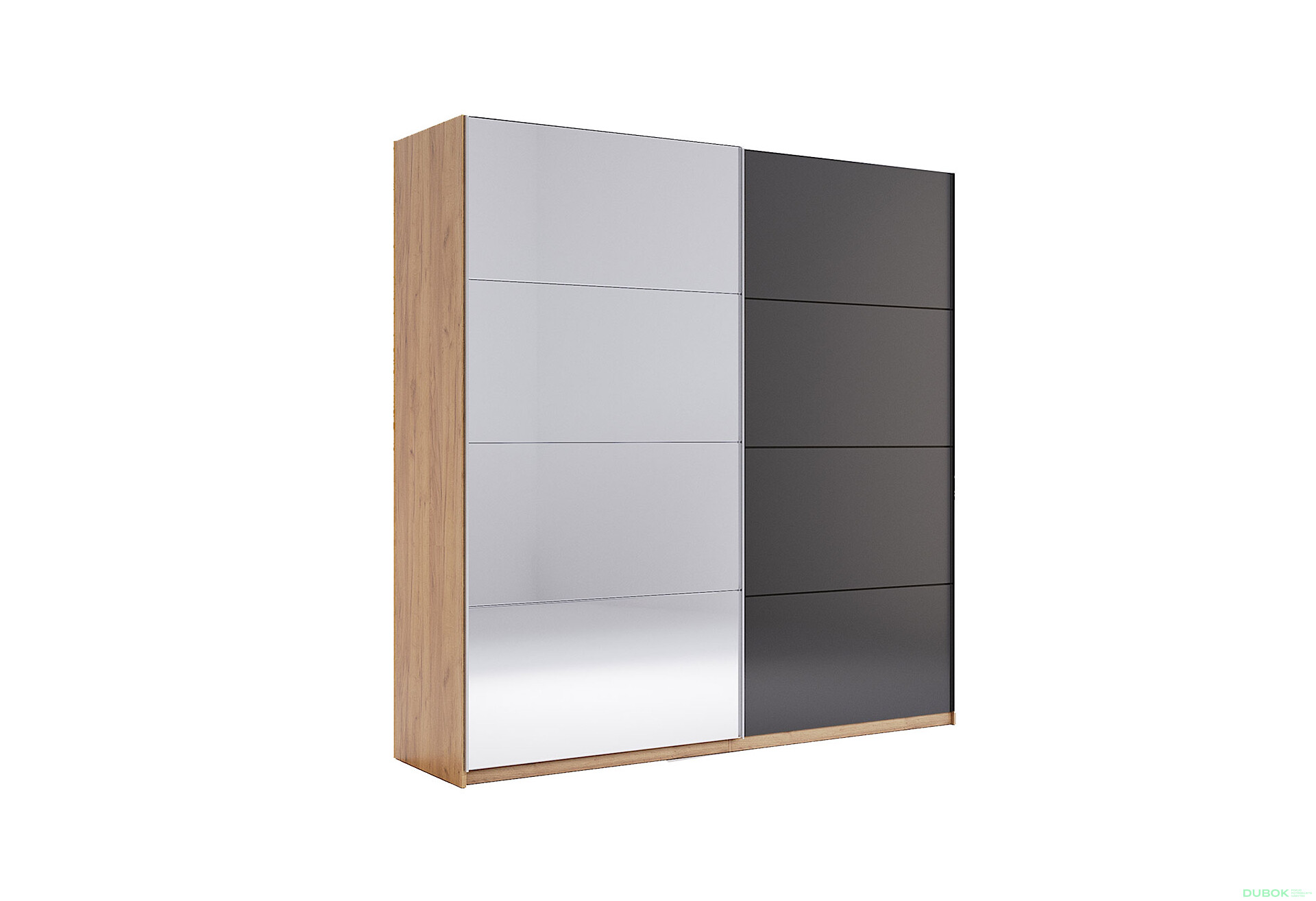 Skriňa s posuvnými dverami 2,0x2,1m (Dvere Mat Láva/Zrkadlo), séria N Luna - Fotografia 11 Fotografia 11 - Skriňa s posuvnými dverami 2,0x2,1m (Dvere Mat Láva/Zrkadlo), séria N Luna
