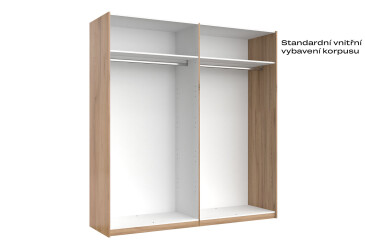 Fotografia Skriňa s posuvnými dverami 2,0x2,1m (Dvere Mat Láva/Zrkadlo), séria N