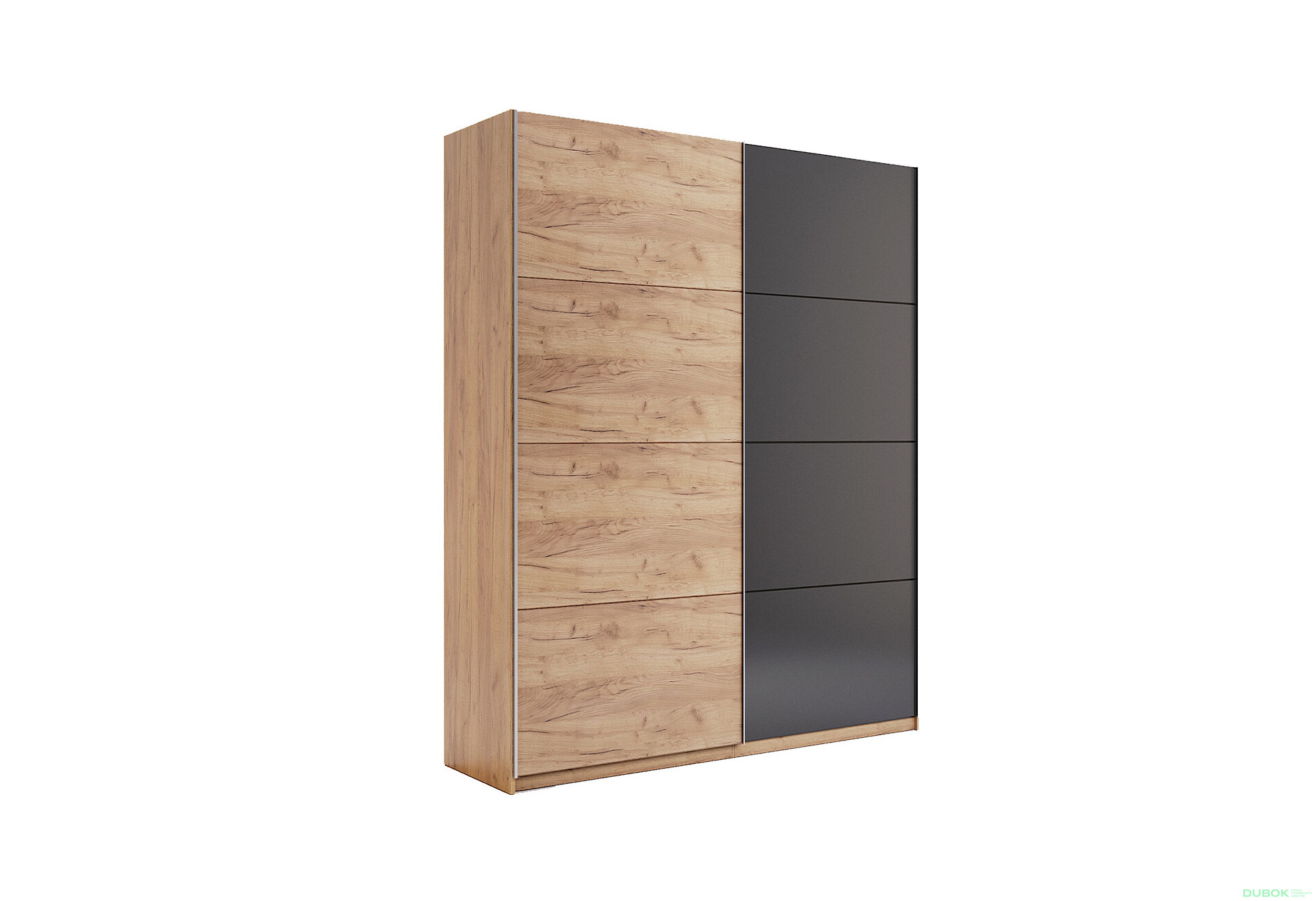 Skriňa s posuvnými dverami 2.0x2.4m (Dvere Dub Kraft/Mat Lava), séria N Luna - Fotografia 29 Fotografia 29 - Skriňa s posuvnými dverami 2.0x2.4m (Dvere Dub Kraft/Mat Lava), séria N Luna