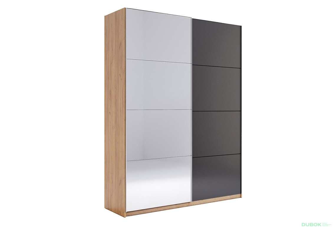 Skriňa s posuvnými dverami 2.0x2.4m (Dvere Mat Láva/Zrkadlo), séria N Luna - Fotografia 29 Fotografia 29 - Skriňa s posuvnými dverami 2.0x2.4m (Dvere Mat Láva/Zrkadlo), séria N Luna