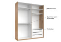 Skriňa s posuvnými dverami 2.0x2.4m (Dvere Mat Láva/Zrkadlo), séria N Luna - Fotografia 19 Fotografia 19 - Skriňa s posuvnými dverami 2.0x2.4m (Dvere Mat Láva/Zrkadlo), séria N Luna