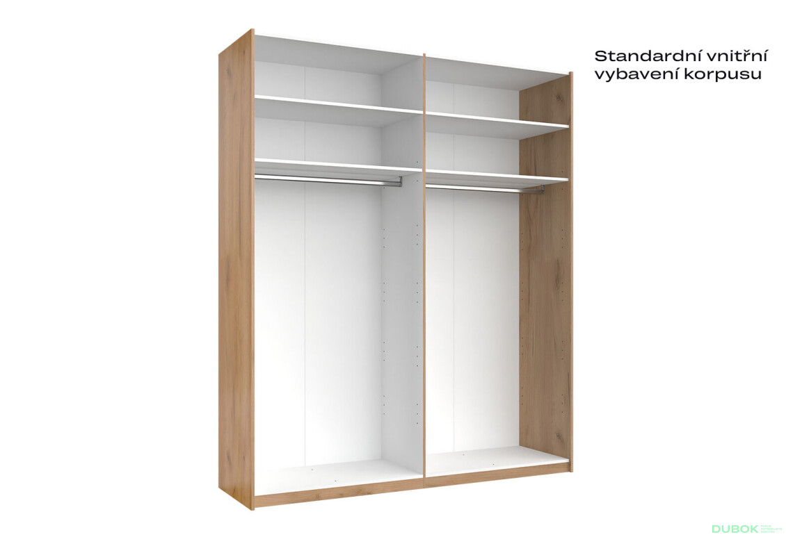 Skriňa s posuvnými dverami 2.0x2.4m (Dvere Mat Láva/Zrkadlo), séria N Luna - Fotografia 9 Fotografia 9 - Skriňa s posuvnými dverami 2.0x2.4m (Dvere Mat Láva/Zrkadlo), séria N Luna