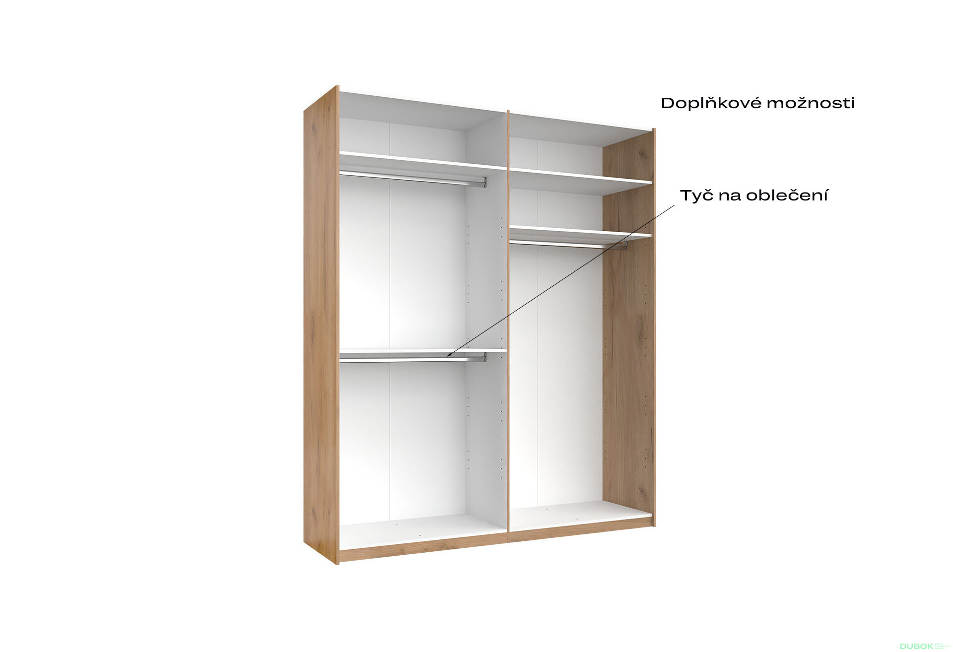 Skriňa s posuvnými dverami 2.0x2.4m (Dvere Mat Láva/Zrkadlo), séria N Luna - Fotografia 8 Fotografia 8 - Skriňa s posuvnými dverami 2.0x2.4m (Dvere Mat Láva/Zrkadlo), séria N Luna
