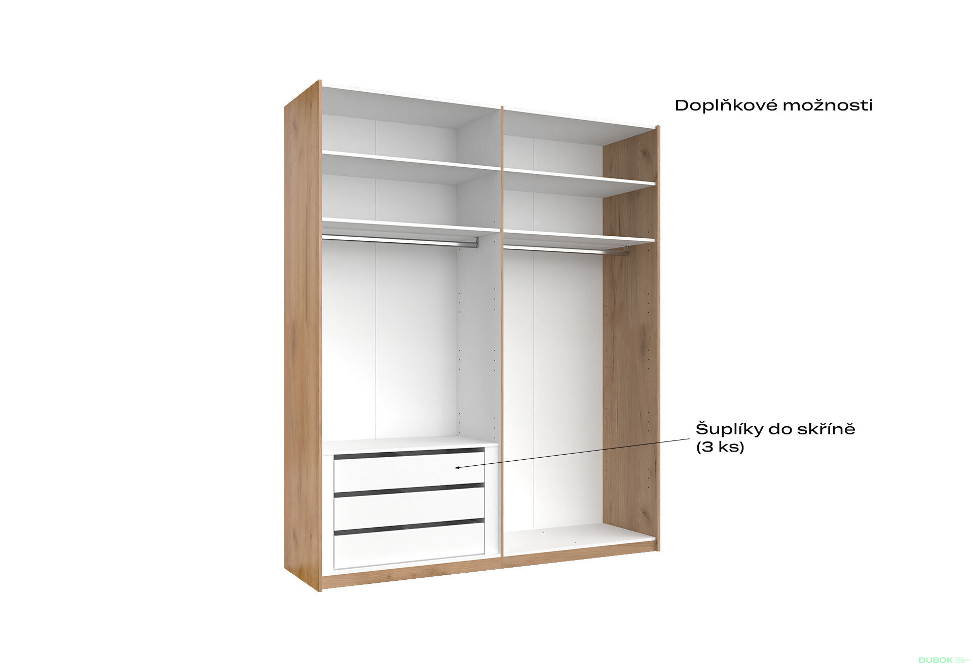 Skriňa s posuvnými dverami 2.0x2.4m (Dvere Mat Láva/Zrkadlo), séria N Luna - Fotografia 3 Fotografia 3 - Skriňa s posuvnými dverami 2.0x2.4m (Dvere Mat Láva/Zrkadlo), séria N Luna