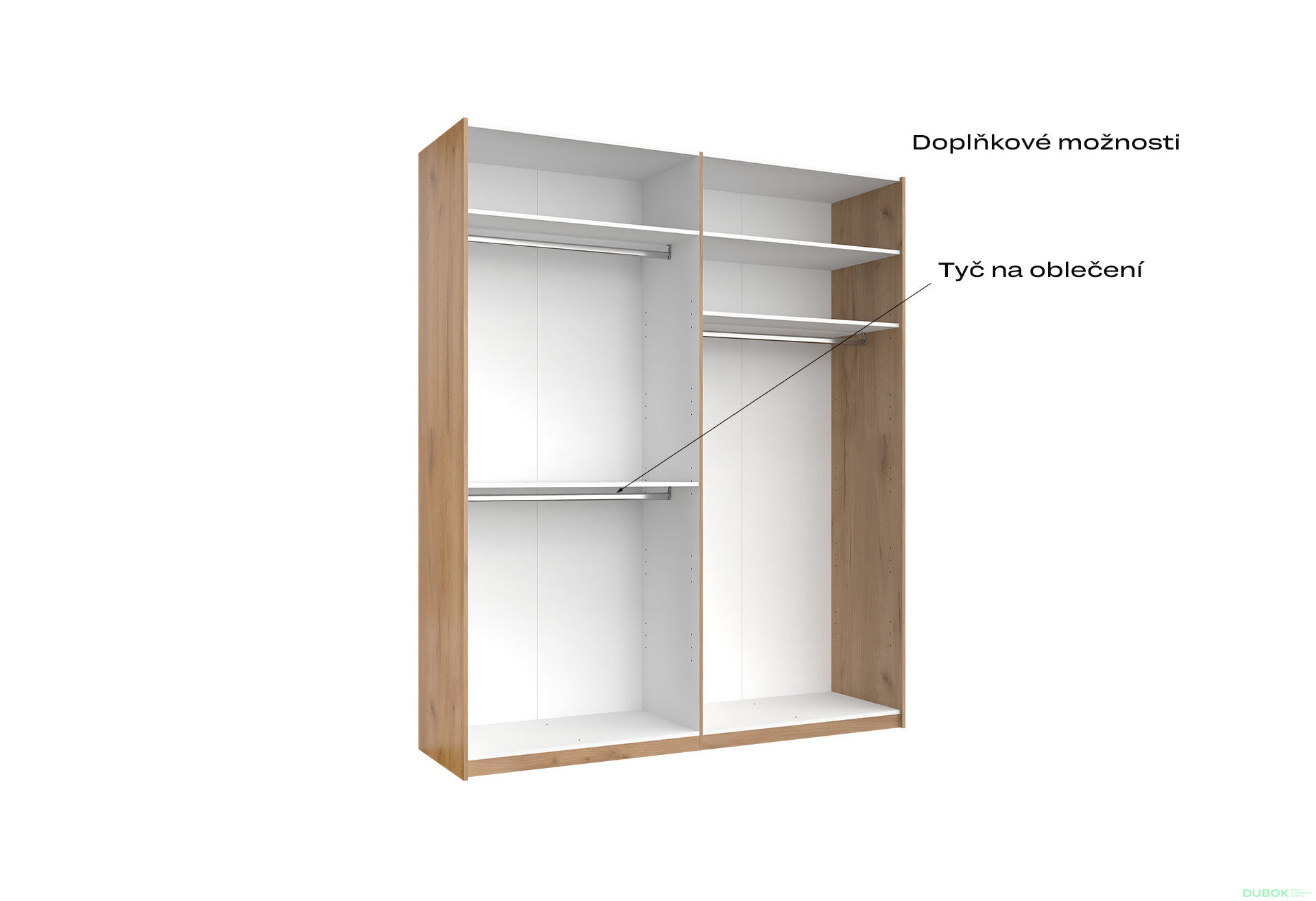 Fotografia 6 - Skriňa s posuvnými dverami 2.0x2.4m (Dvere Mat Láva/Zrkadlo), séria N Luna