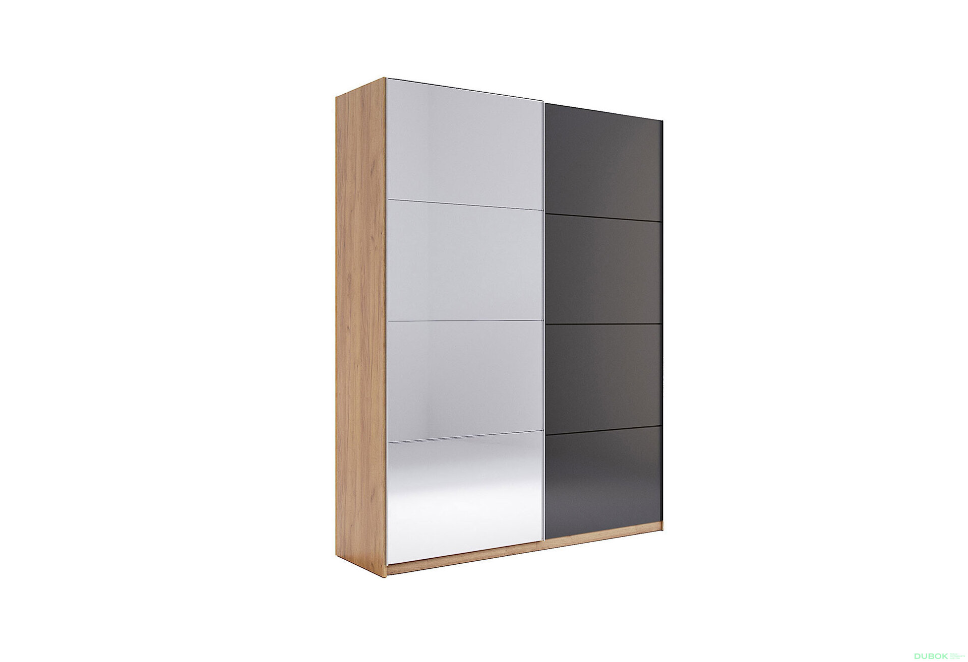 Fotografia 1 - Skriňa s posuvnými dverami 2.0x2.4m (Dvere Mat Láva/Zrkadlo), séria N Luna