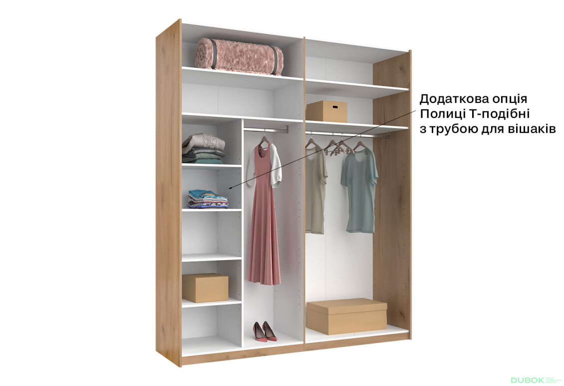 Skriňa s posuvnými dverami 2.0x2.4m (Dvere Mat Láva/Zrkadlo), séria N Luna - Fotografia 14 Fotografia 14 - Skriňa s posuvnými dverami 2.0x2.4m (Dvere Mat Láva/Zrkadlo), séria N Luna