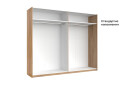 Skriňa s posuvnými dverami 2,5x2,1m (Dvere Dub Kraft/Mat Láva), séria N Luna - Fotografia 6 Fotografia 6 - Skriňa s posuvnými dverami 2,5x2,1m (Dvere Dub Kraft/Mat Láva), séria N Luna