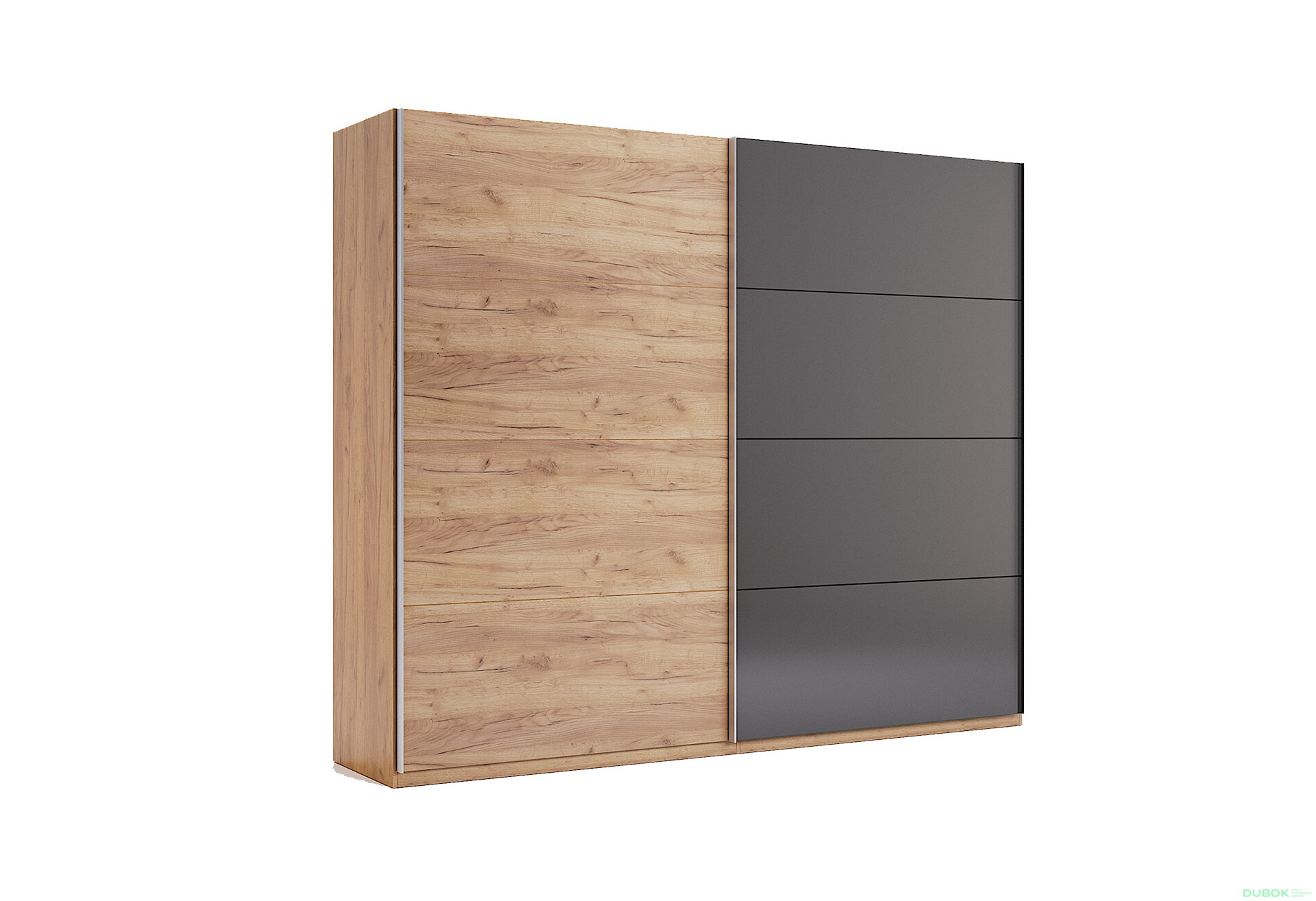 Skriňa s posuvnými dverami 2,5x2,1m (Dvere Dub Kraft/Mat Láva), séria N Luna - Fotografia 11 Fotografia 11 - Skriňa s posuvnými dverami 2,5x2,1m (Dvere Dub Kraft/Mat Láva), séria N Luna
