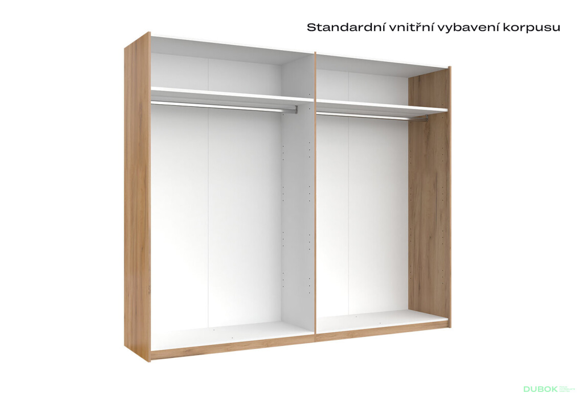 Fotografia 6 - Skriňa s posuvnými dverami 2,5x2,1m (Dvere Dub Kraft/Mat Láva), séria N Luna