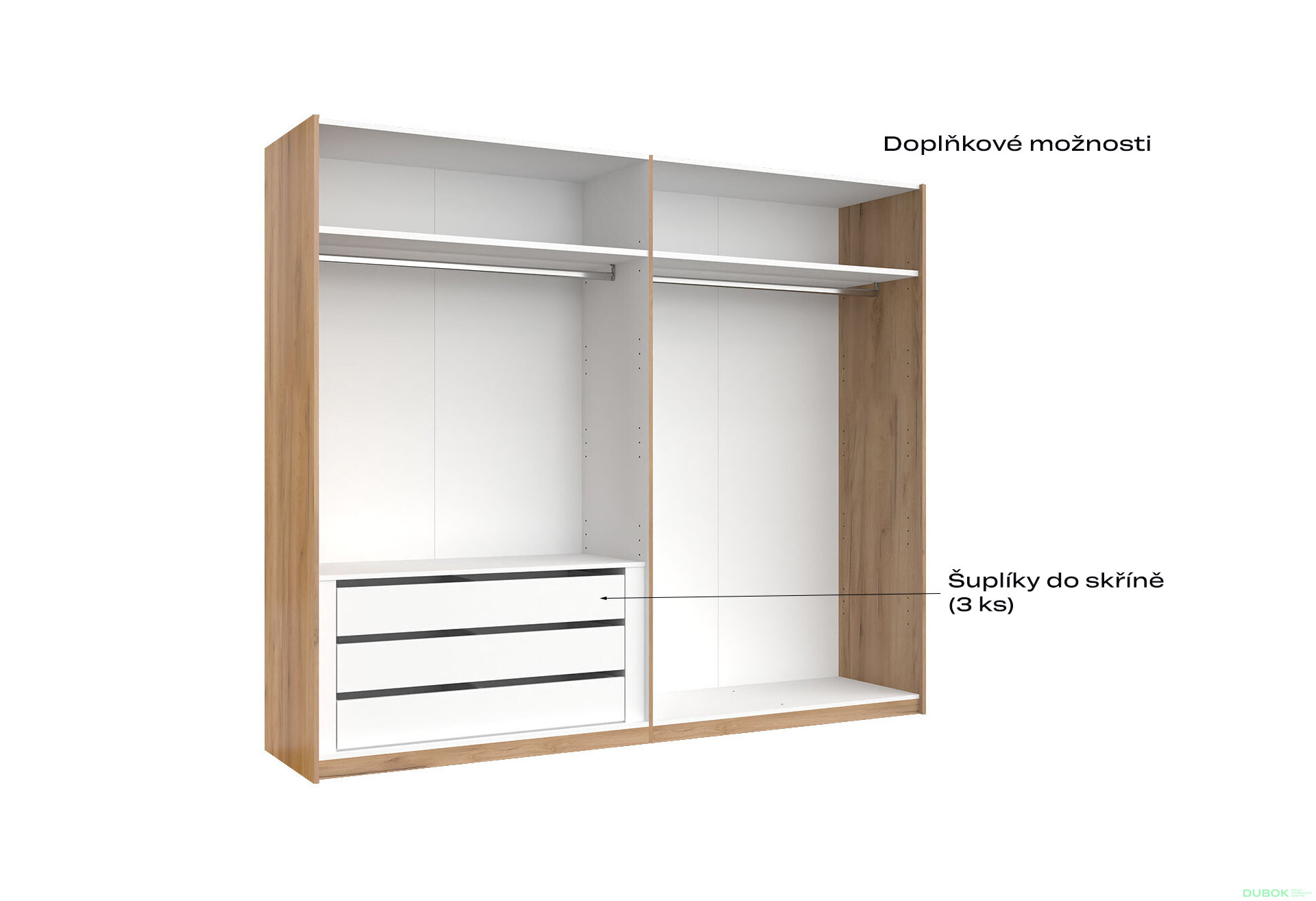 Fotografia 3 - Skriňa s posuvnými dverami 2,5x2,1m (Dvere Mat Lava), séria N Luna