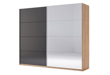 Skriňa s posuvnými dverami 2,5x2,1m (Dvere Mat Láva/Zrkadlo), séria N