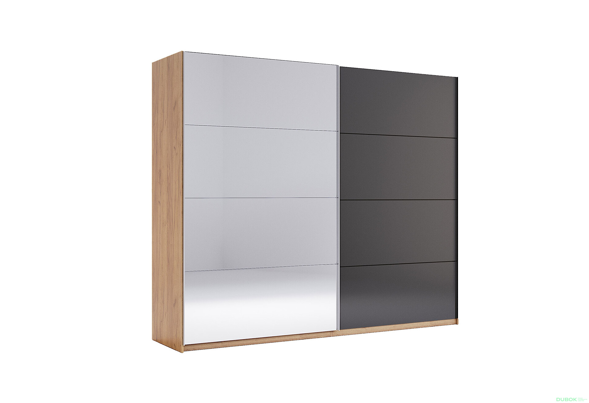 Skriňa s posuvnými dverami 2,5x2,1m (Dvere Mat Láva/Zrkadlo), séria N Luna - Fotografia 12 Fotografia 12 - Skriňa s posuvnými dverami 2,5x2,1m (Dvere Mat Láva/Zrkadlo), séria N Luna