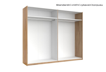 Fotografia Skriňa s posuvnými dverami 2,5x2,1m (Dvere Mat Láva/Zrkadlo), séria N