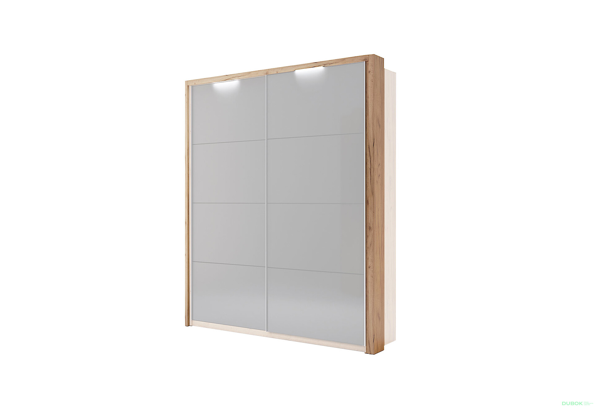 Možnosť Záclonová tyč s osvetlením k Skrini s posuvnými dverami 1.5x2.1 dub kraft Luna - Fotografia 1 Fotografia 1 - Možnosť Záclonová tyč s osvetlením k Skrini s posuvnými dverami 1.5x2.1 dub kraft Luna