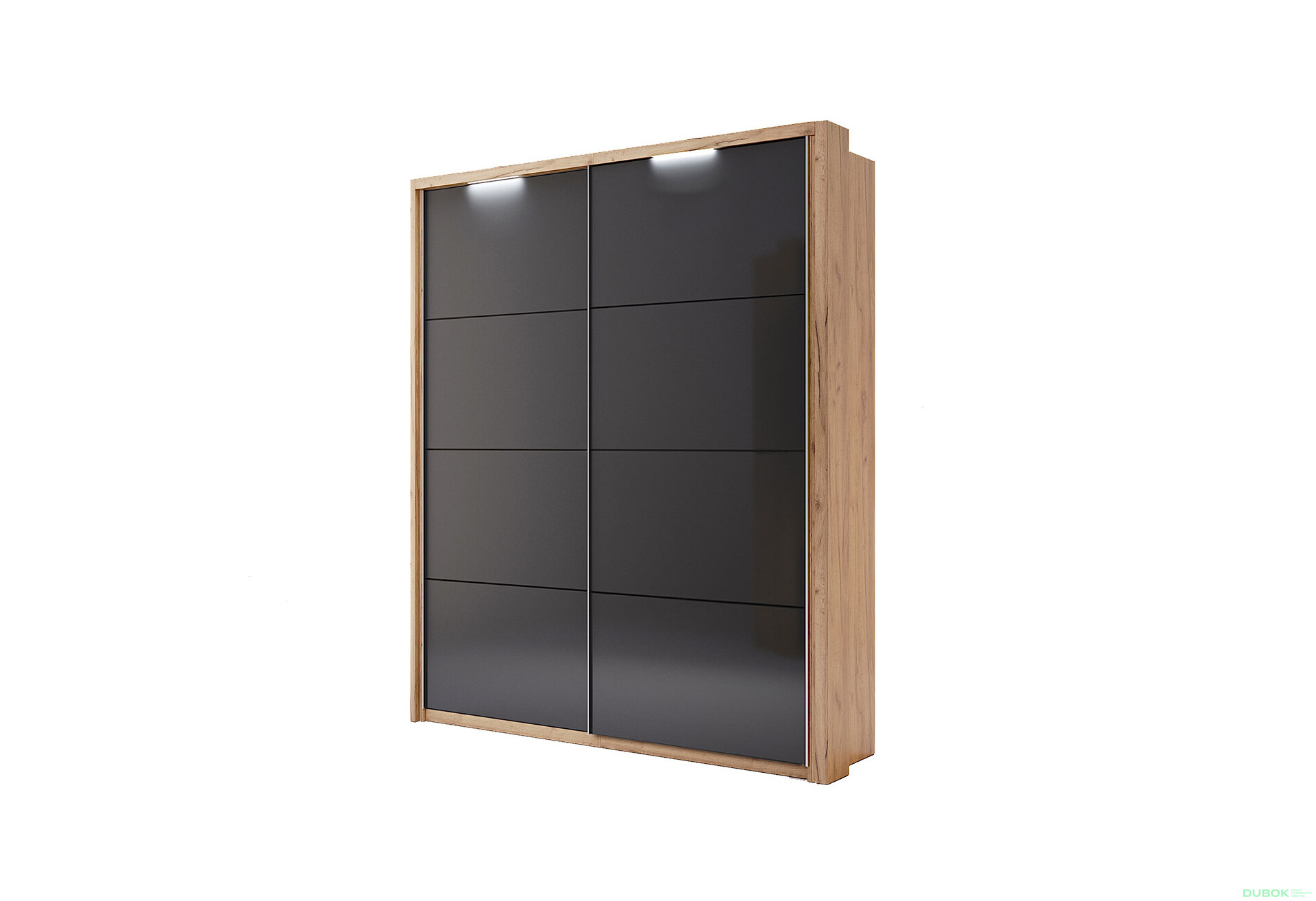 Možnosť Záclonová tyč s osvetlením k Skrini s posuvnými dverami 1.5x2.1 dub kraft Luna - Fotografia 2 Fotografia 2 - Možnosť Záclonová tyč s osvetlením k Skrini s posuvnými dverami 1.5x2.1 dub kraft Luna