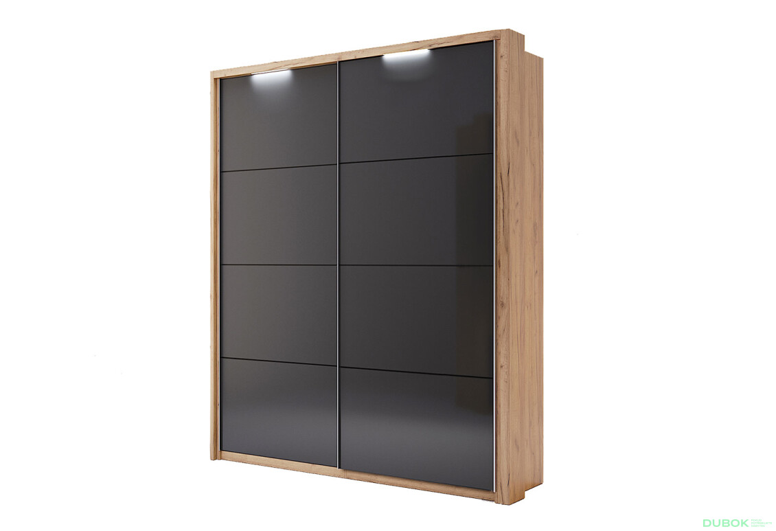 Možnosť Záclonová tyč s osvetlením k Skrini s posuvnými dverami 1.5x2.1 dub kraft Luna - Fotografia 2 Fotografia 2 - Možnosť Záclonová tyč s osvetlením k Skrini s posuvnými dverami 1.5x2.1 dub kraft Luna