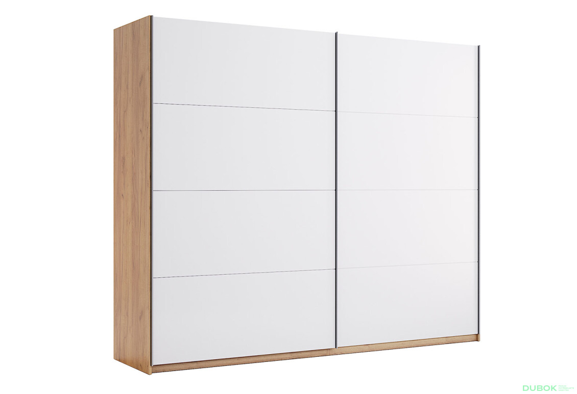 Skriňa s posuvnými dverami 2,5x2,1m (Dvere Lesklé Biele) séria N Asti - Fotografia 13 Fotografia 13 - Skriňa s posuvnými dverami 2,5x2,1m (Dvere Lesklé Biele) séria N Asti