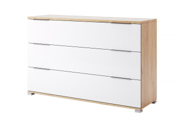 Komoda 3Š dub craft / biely
