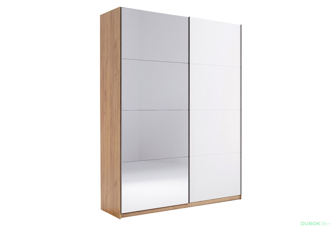 Skriňa s posuvnými dverami 2,0x2,4m (Dvere Lesklé Biele/Zrkadlo) séria N Asti - Fotografia 20 Fotografia 20 - Skriňa s posuvnými dverami 2,0x2,4m (Dvere Lesklé Biele/Zrkadlo) séria N Asti
