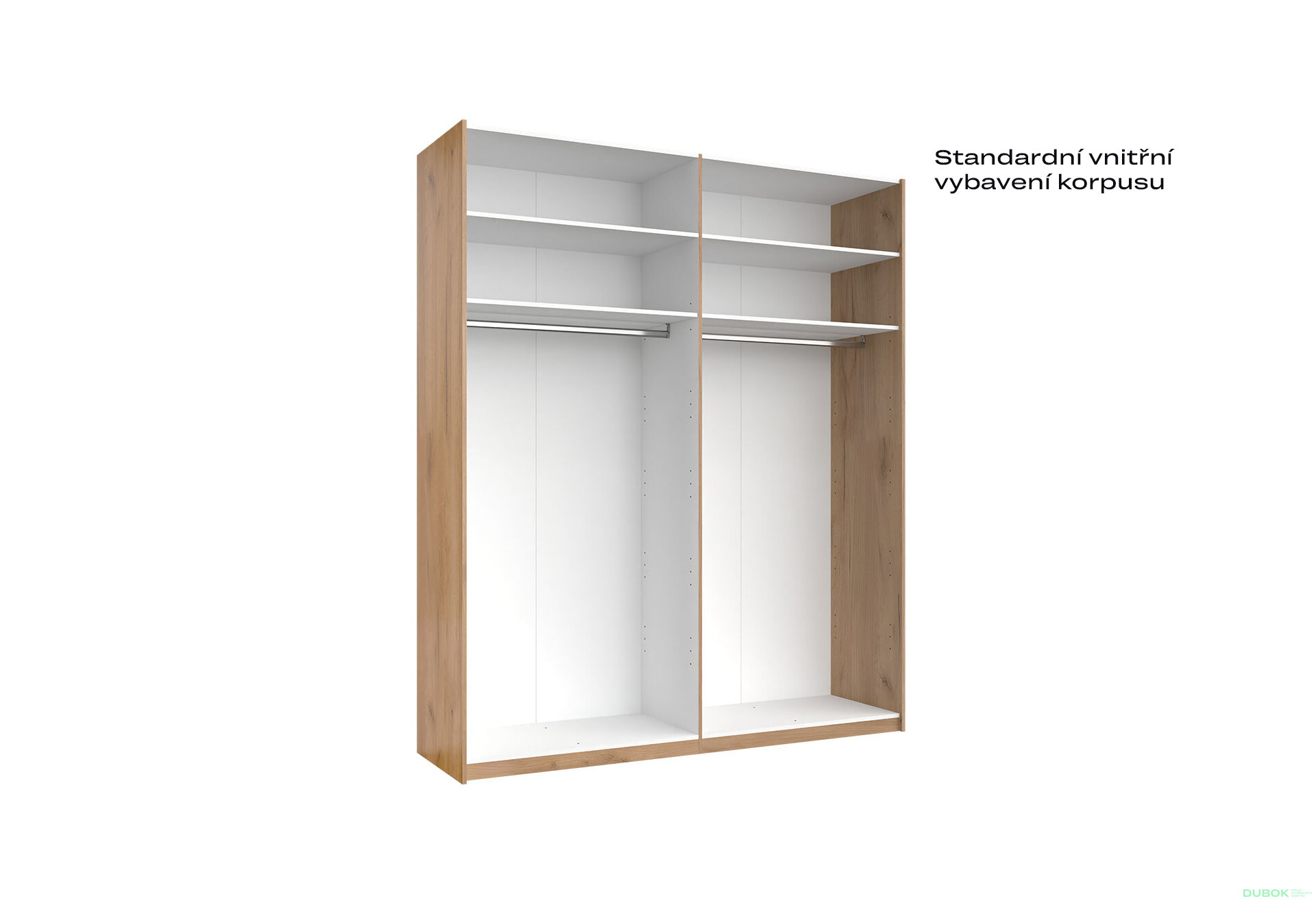 Fotografia 7 - Skriňa s posuvnými dverami 2,0x2,4m (Dvere Lesklé Biele/Zrkadlo) séria N Asti