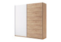 Skriňa s posuvnými dverami 2.0x2.1 m (Dvere Dub Kraft/Lesklá Biela) séria N Asti - Fotografia 1 Fotografia 1 - Skriňa s posuvnými dverami 2.0x2.1 m (Dvere Dub Kraft/Lesklá Biela) séria N Asti
