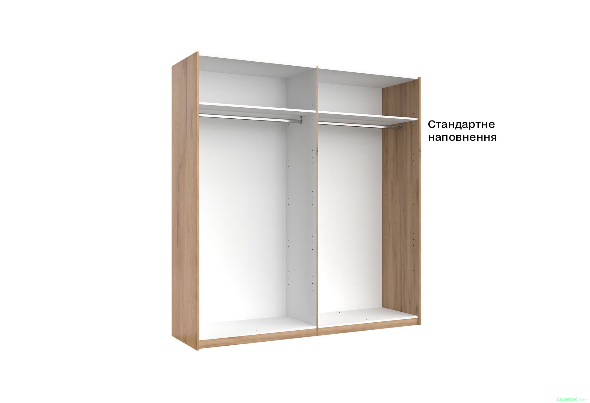 Skriňa s posuvnými dverami 2.0x2.1 m (Dvere Dub Kraft/Lesklá Biela) séria N Asti - Fotografia 4 Fotografia 4 - Skriňa s posuvnými dverami 2.0x2.1 m (Dvere Dub Kraft/Lesklá Biela) séria N Asti