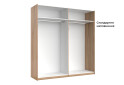 Skriňa s posuvnými dverami 2.0x2.1 m (Dvere Dub Kraft/Lesklá Biela) séria N Asti - Fotografia 4 Fotografia 4 - Skriňa s posuvnými dverami 2.0x2.1 m (Dvere Dub Kraft/Lesklá Biela) séria N Asti