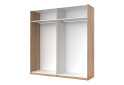 Skriňa s posuvnými dverami 2.0x2.1 m (Dvere Dub Kraft/Lesklá Biela) séria N Asti - Fotografia 6 Fotografia 6 - Skriňa s posuvnými dverami 2.0x2.1 m (Dvere Dub Kraft/Lesklá Biela) séria N Asti