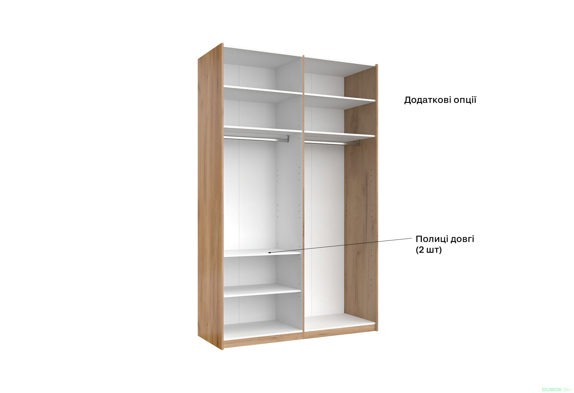 Skriňa s posuvnými dverami 1.5x2.4m (Dvere Lesklé Biele/Zrkadlo) séria N Asti - Fotografia 9 Fotografia 9 - Skriňa s posuvnými dverami 1.5x2.4m (Dvere Lesklé Biele/Zrkadlo) séria N Asti