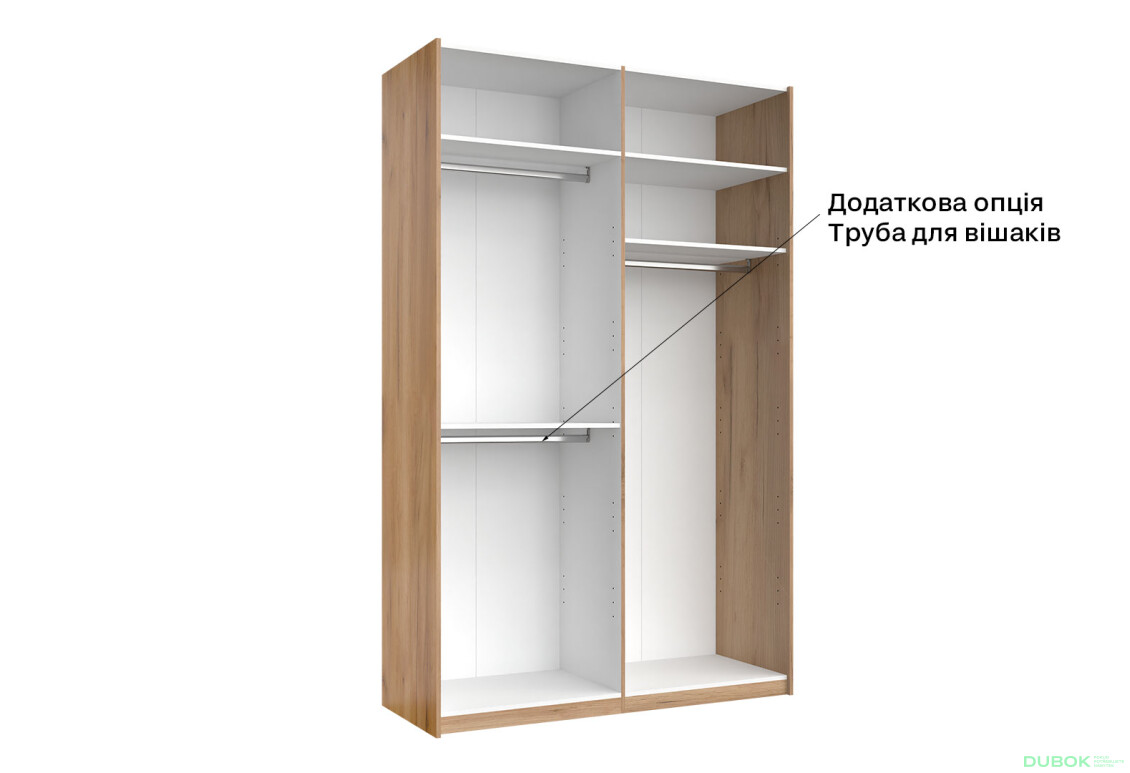 Skriňa s posuvnými dverami 1.5x2.4m (Dvere Lesklé Biele/Zrkadlo) séria N Asti - Fotografia 7 Fotografia 7 - Skriňa s posuvnými dverami 1.5x2.4m (Dvere Lesklé Biele/Zrkadlo) séria N Asti