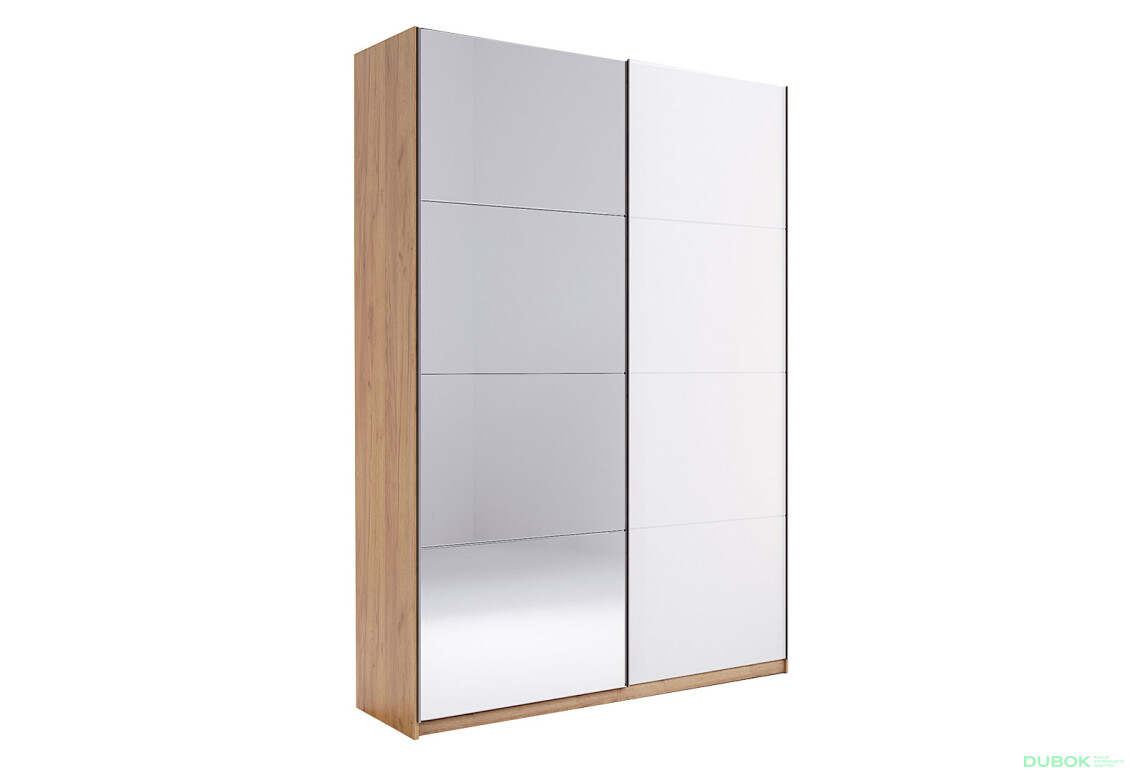 Skriňa s posuvnými dverami 1.5x2.4m (Dvere Lesklé Biele/Zrkadlo) séria N Asti - Fotografia 14 Fotografia 14 - Skriňa s posuvnými dverami 1.5x2.4m (Dvere Lesklé Biele/Zrkadlo) séria N Asti