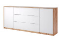 Fotografia 1 - Komoda 2 dvere 3 zásuvky 200 cm dub kraft / biela Asti