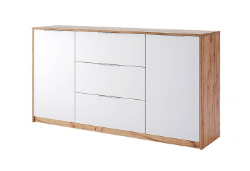Komoda 2dv 3zásuvky 1.6 dub kraft / biela