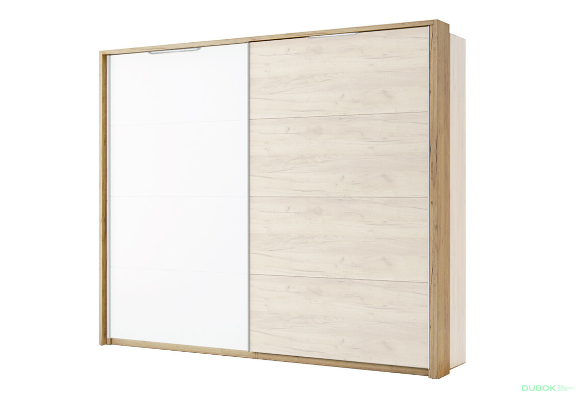 Možnosť Záclonová tyč s osvetlením k Skrini s posuvnými dverami 2,5x2,1m, dub kraft Asti - Fotografia 1 Fotografia 1 - Možnosť Záclonová tyč s osvetlením k Skrini s posuvnými dverami 2,5x2,1m, dub kraft Asti