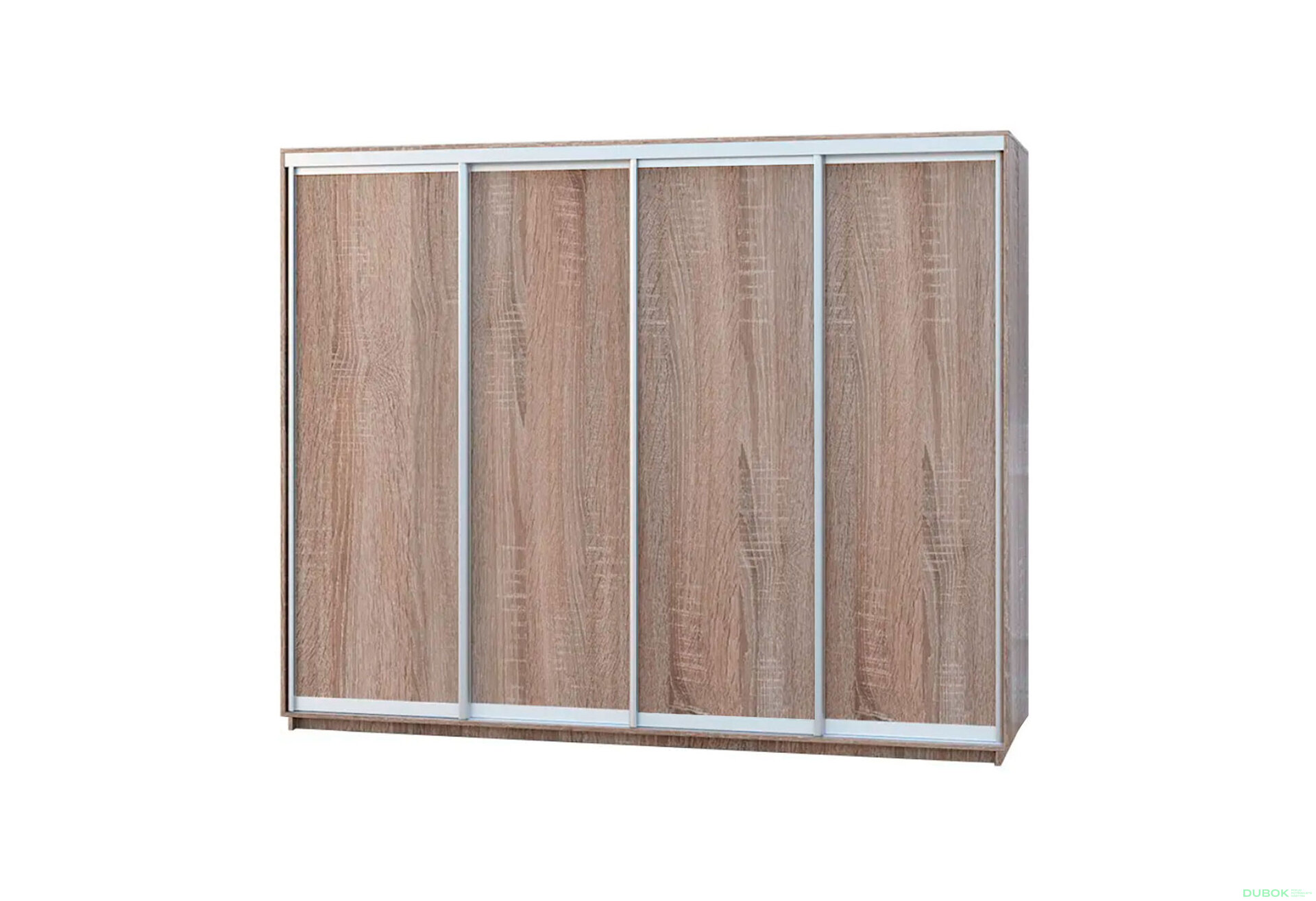 Fotografia 2 - Skriňa s posuvnými dverami 2400x3000x600 4DTD dub sonoma, profil strieborný