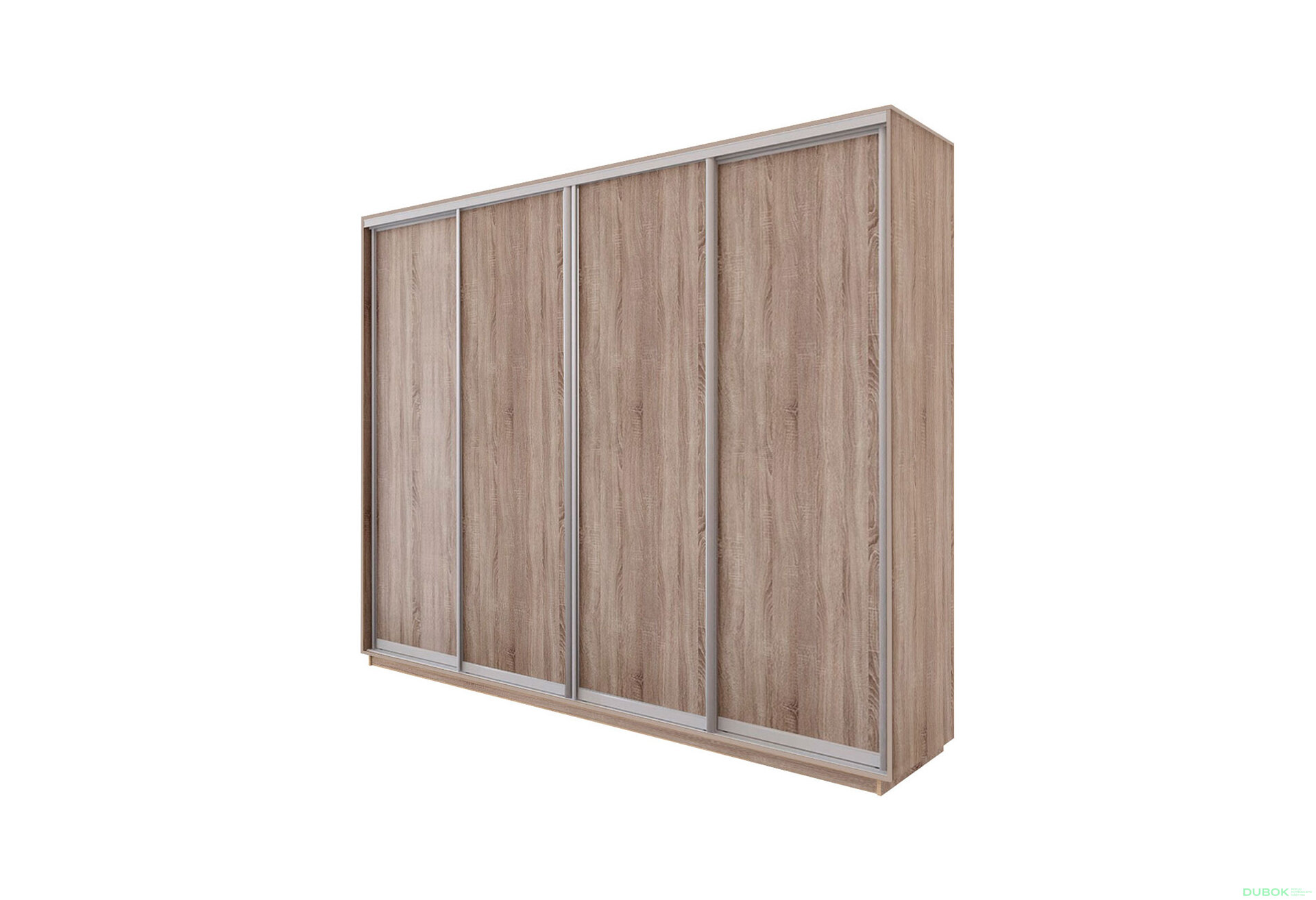 Fotografia 1 - Skriňa s posuvnými dverami 2400x3000x600 4DTD dub sonoma, profil strieborný