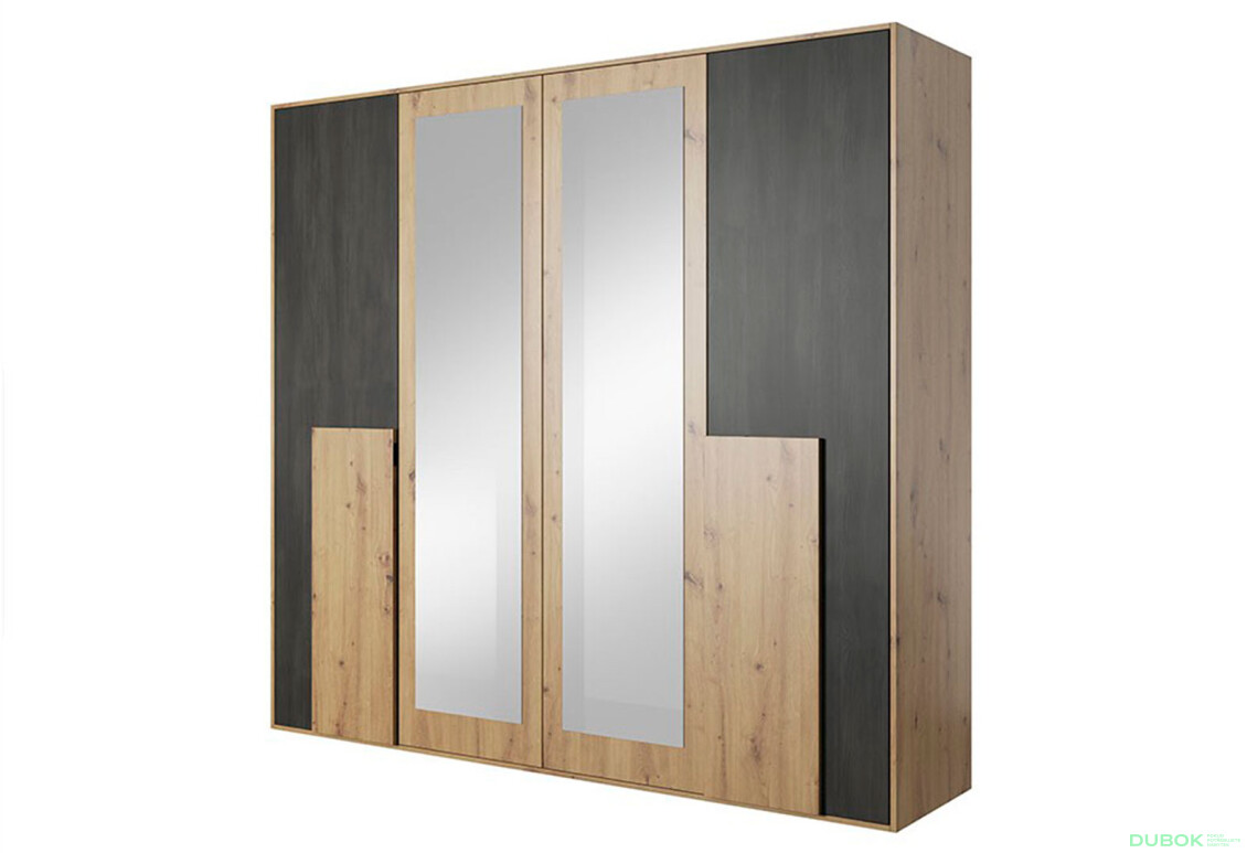 Skriňa 4D Bafra dub artisan / grafit Idczak meble